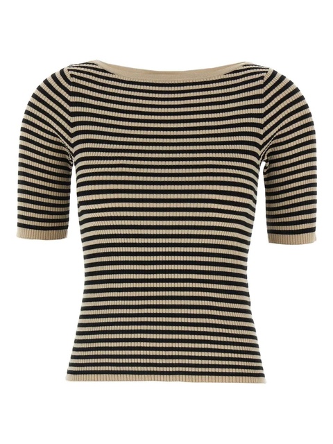Max Mara striped ribbed T-shirt - Neutrals - zdjęcie produktu nr 1