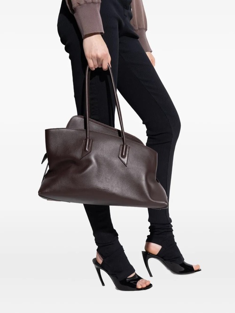 The Attico Medium La Passeggiata zip top-handle tote bag - Brown - zdjęcie produktu nr 2