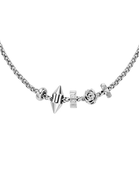 Diesel rose-shaped steel necklace - Grey - zdjęcie produktu nr 2