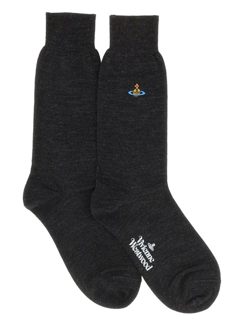 Vivienne Westwood Orb-logo socks - Grey - zdjęcie produktu nr 1