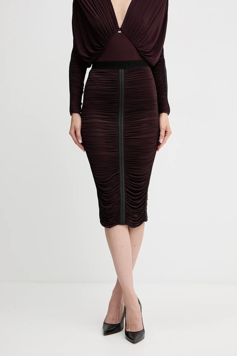Elisabetta Franchi spódnica kolor bordowy midi ołówkowa GO13256E2 - zdjęcie produktu nr 1