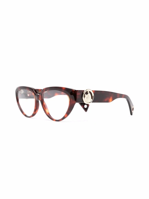 Lanvin logo-plaque tortoiseshell-effect glasses - Brown - zdjęcie produktu nr 1