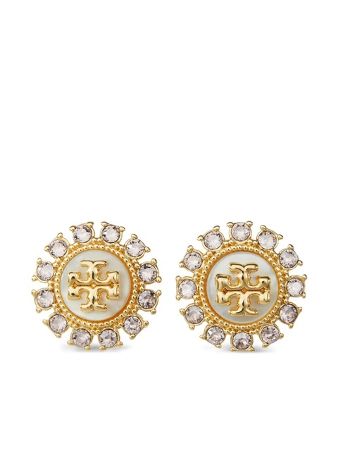 Tory Burch Kira crystal-embellishment stud earrings - Gold - zdjęcie produktu nr 1