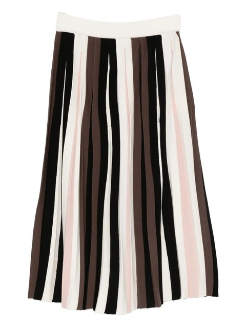 Max Mara Pleiadi pleated striped skirt - Black - zdjęcie produktu nr 1