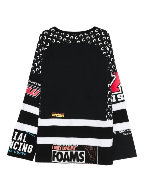 Marine Serre graphic long-sleeves t-shirt - Black - zdjęcie produktu nr 2