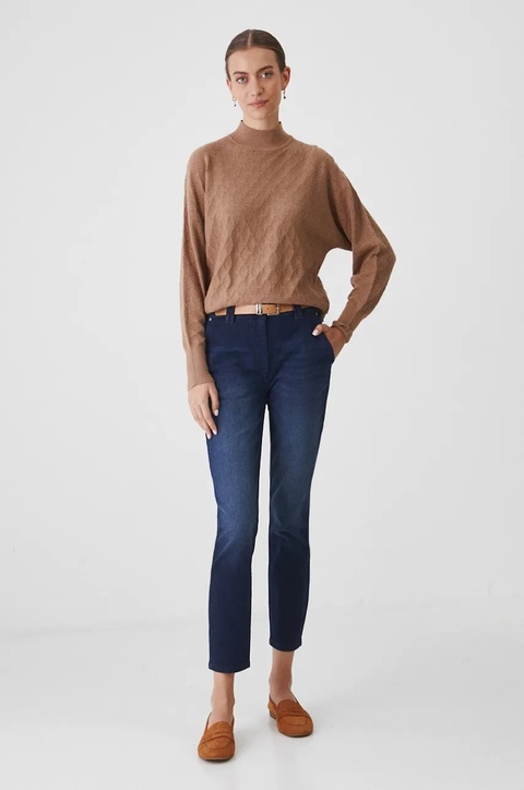 Medicine jeansy damskie kolor granatowy - zdjęcie produktu nr 2