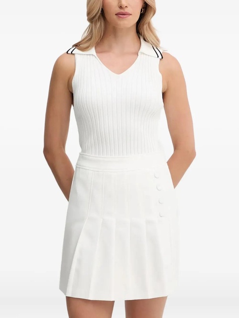 PINKO ribbed collared top - White - zdjęcie produktu nr 1