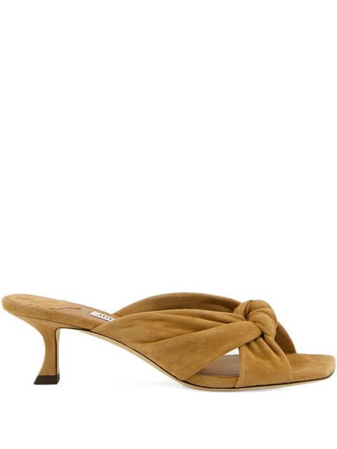 Jimmy Choo 50mm knotted suede sandals - Brown - zdjęcie produktu nr 1