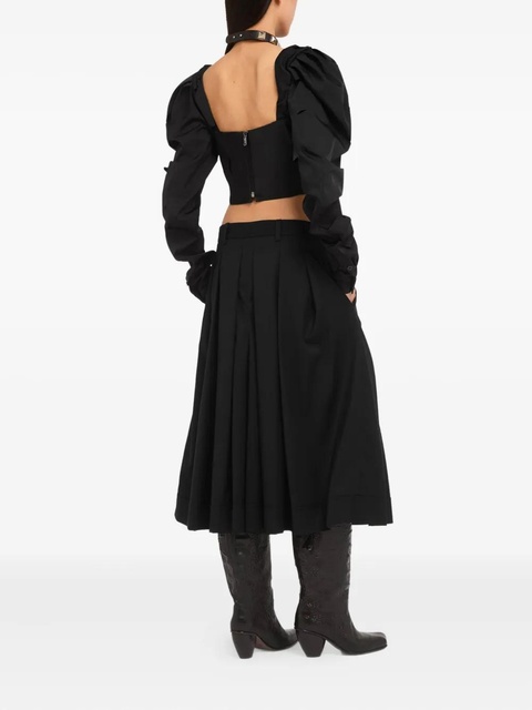 Vivienne Westwood pleated cropped trousers - Black - zdjęcie produktu nr 1