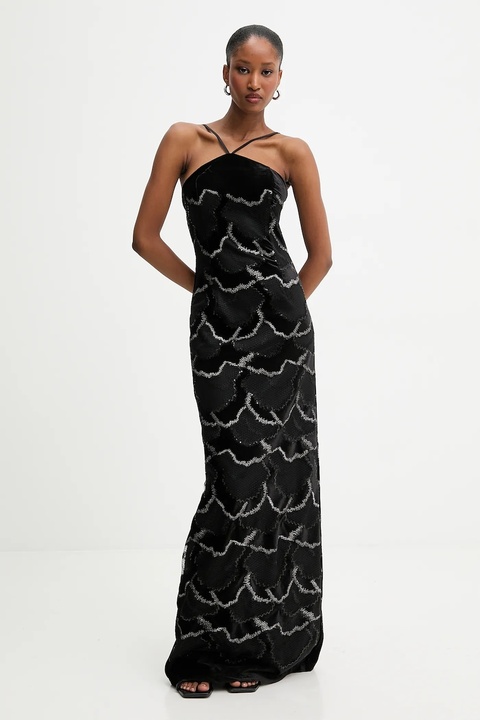 Answear.LAB sukienka kolor czarny maxi prosta - zdjęcie produktu nr 2