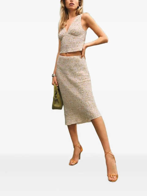 Reformation floral print skirt set - Neutrals - zdjęcie produktu nr 1