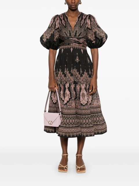 ZIMMERMANN pleated midi dress - Black - zdjęcie produktu nr 2