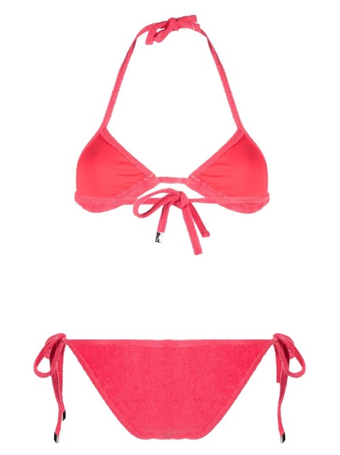 The Attico terry-cloth triangle bikini set - Red - zdjęcie produktu nr 2
