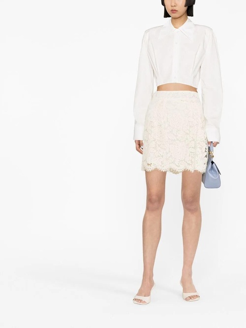 Dolce & Gabbana floral-lace miniskirt - White - zdjęcie produktu nr 2