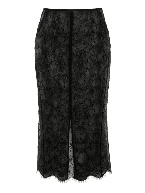 Victoria Beckham chantilly-lace midi skirt - Black - zdjęcie produktu nr 1