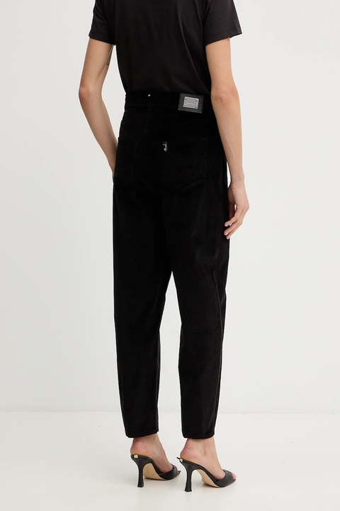 Liu Jo spodnie damskie kolor czarny proste high waist MF5332 T195A - zdjęcie produktu nr 2