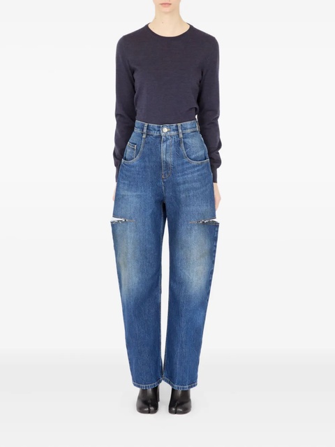 Maison Margiela cut-out jeans - Blue - zdjęcie produktu nr 1