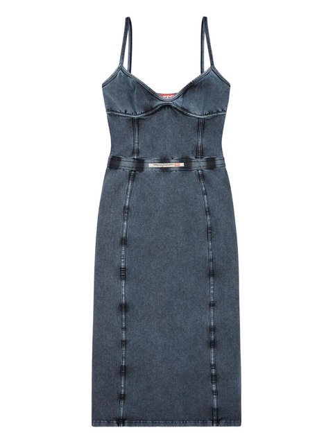 Diesel D-Ony denim midi dress - Black - zdjęcie produktu nr 1