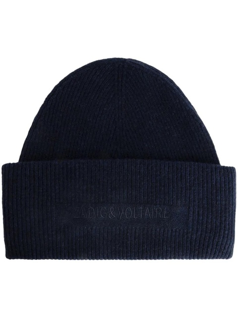 Zadig&Voltaire cashmere beanie hat - Blue - zdjęcie produktu nr 1