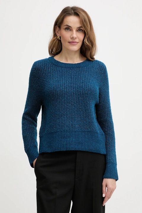 Morgan sweter z domieszką wełny MPAUL damski kolor turkusowy MPAUL - zdjęcie produktu nr 1