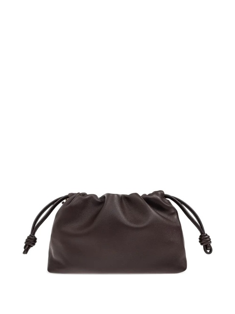 LOEWE medium Flamenco leather clutch bag - 0018 DARK BROWNIE - zdjęcie produktu nr 2