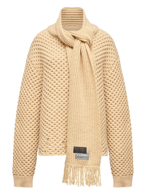 MM6 Maison Margiela chunky-knit sweater - Neutrals - zdjęcie produktu nr 1