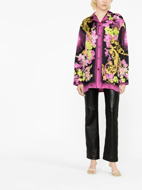 Versace Medusa Orchid-print blouse - Black - zdjęcie produktu nr 2