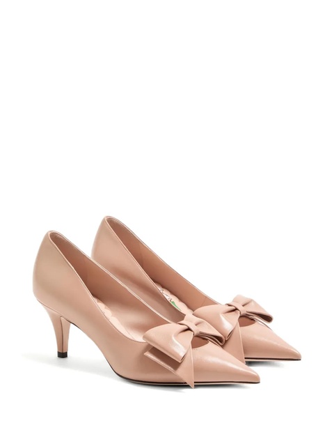 Valentino Garavani 65mm Bowow leather pumps - Pink - zdjęcie produktu nr 2