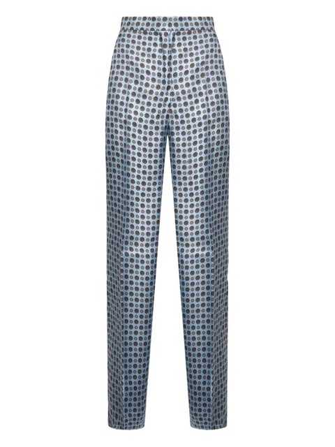 Max Mara geometric-print trousers - Blue - zdjęcie produktu nr 1