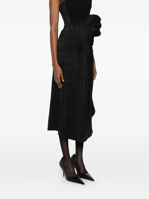 Magda Butrym floral-knot skirt - Black - zdjęcie produktu nr 2