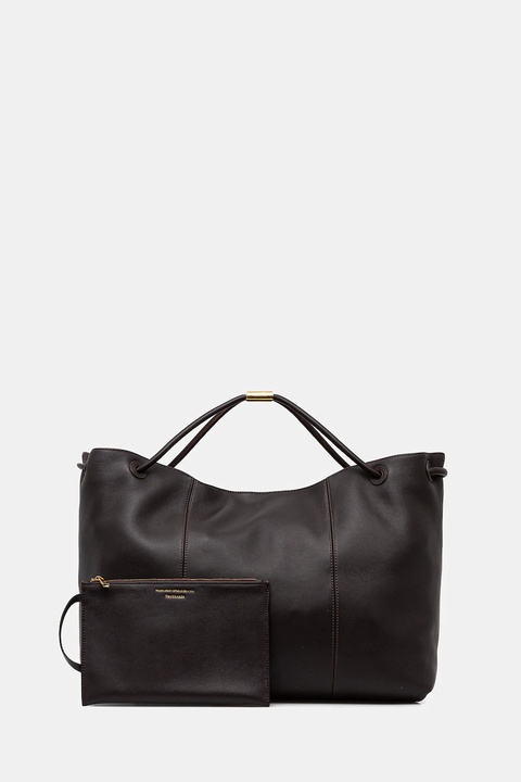 Trussardi torebka skórzana kolor brązowy Z616E005993N - zdjęcie produktu nr 1