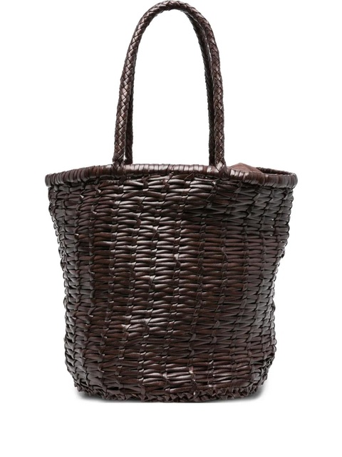DRAGON DIFFUSION woven-leather bucket bag - Brown - zdjęcie produktu nr 1