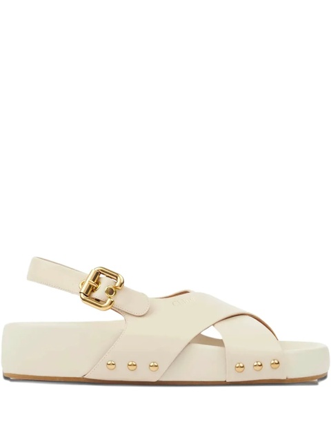 Chloé Mae cross-strap studded sandals - Neutrals - zdjęcie produktu nr 1