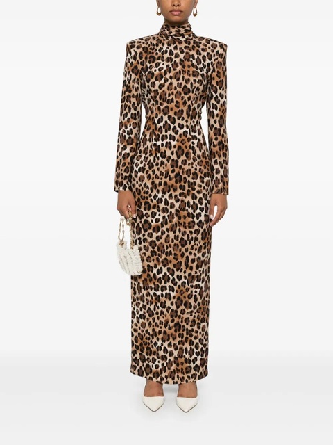 Rowen Rose leopard-print maxi dress - Brown - zdjęcie produktu nr 1