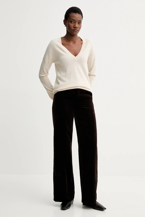 ZADIG&VOLTAIRE sweter wełniany damski kolor beżowy lekki KWSW02816 - zdjęcie produktu nr 2