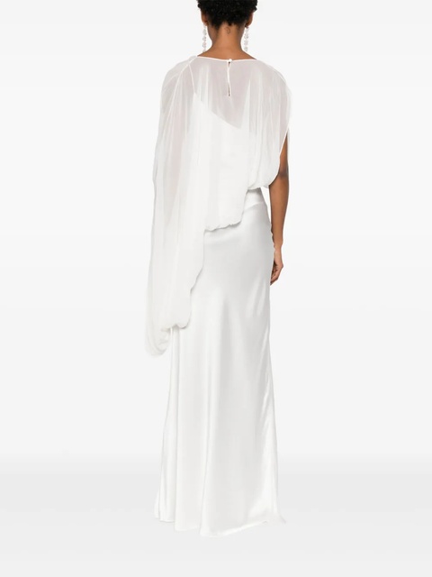 Christopher Esber Cumulus draped gown - White - zdjęcie produktu nr 2