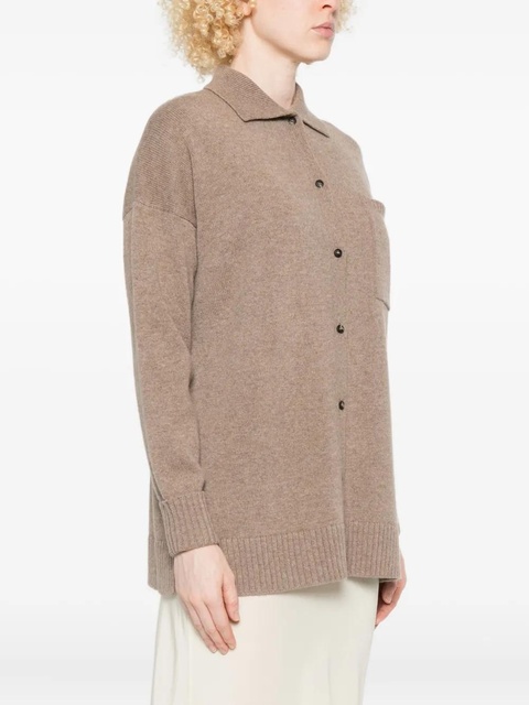 Max Mara buttoned chest-pocket cardigan - Brown - zdjęcie produktu nr 2