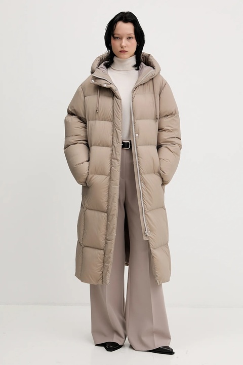 HUGO kurtka puchowa kolor beżowy zimowa oversize 50546355 - zdjęcie produktu nr 2