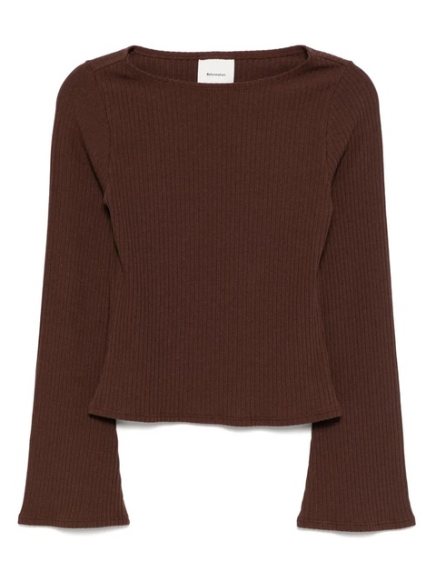 Reformation Millet knit-top - Brown - zdjęcie produktu nr 1