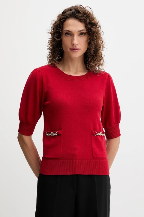 Fracomina sweter damskie kolor czerwony lekki FR25WT7019K55601 - zdjęcie produktu nr 1