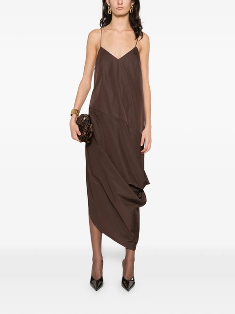 St. Agni drape paper taffeta dress - Brown - zdjęcie produktu nr 2