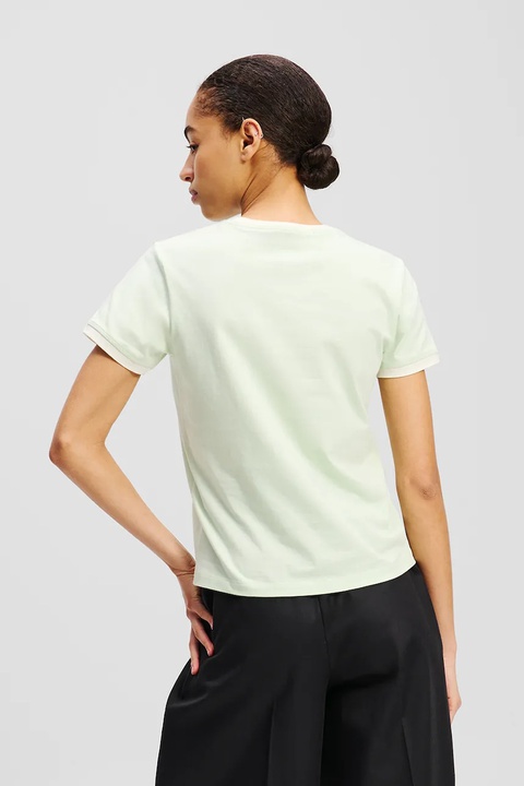 Karl Lagerfeld t-shirt bawełniany damski kolor beżowy A2W17086 - zdjęcie produktu nr 2