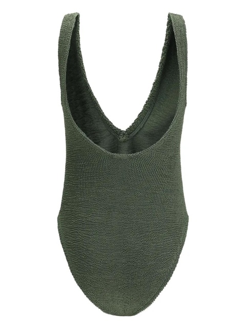 Hunza G Sadie v-neck ribbed swimsuit - Green - zdjęcie produktu nr 2