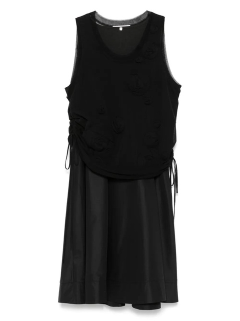 3.1 Phillip Lim floral-appliqué midi dress - Black - zdjęcie produktu nr 1