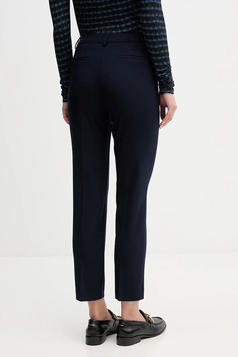 United Colors of Benetton spodnie damskie kolor granatowy proste high waist 4L4H557R4 - zdjęcie produktu nr 1