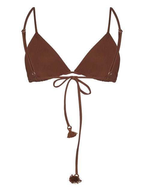 Johanna Ortiz rope-embroidered bikini top - Brown - zdjęcie produktu nr 2