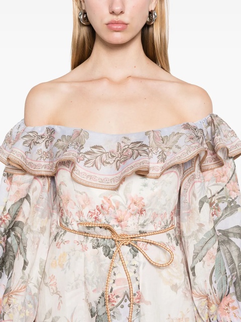 ZIMMERMANN Wylie midi dress - Neutrals - zdjęcie produktu nr 2