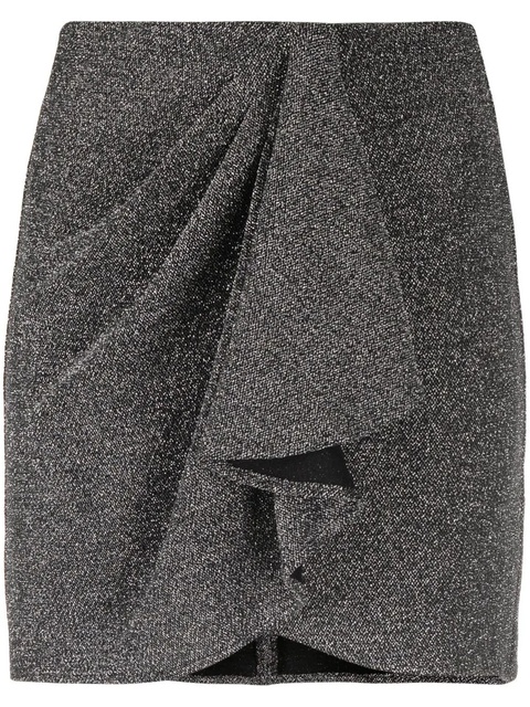 MARANT ÉTOILE Bergen draped mini skirt - Silver - zdjęcie produktu nr 1