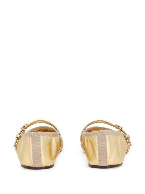 Dolce & Gabbana DNA leather ballerina shoes - Gold - zdjęcie produktu nr 2