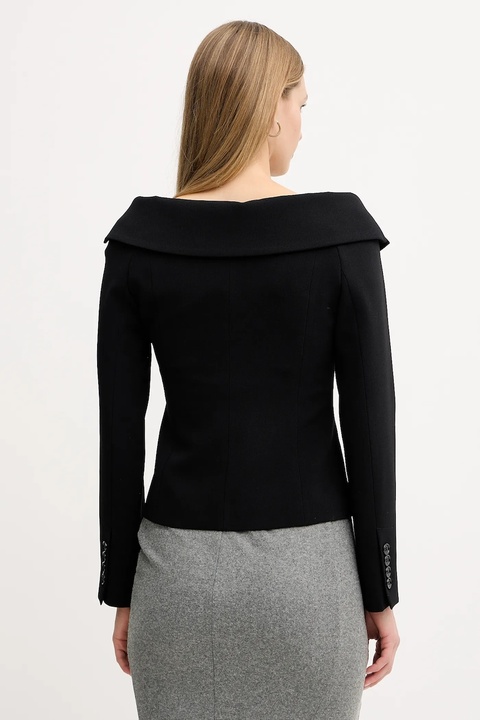 Pinko marynarka kolor czarny jednorzędowa gładka 106132 A304 - zdjęcie produktu nr 2